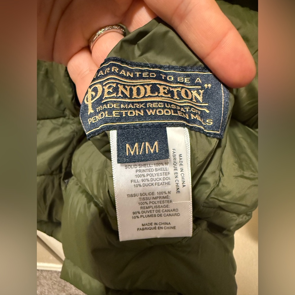 Pendleton Down Jacket Reversible Green Women’s Li… - image 5